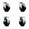 Service Caster 4 Inch Glass Filled Nylon Caster Set with Roller Bearings 2 Swivel 2 Rigid SCC SCC-20S420-GFNR-2-R-2 - alternate 1
